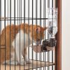 Richell Adjustable Plastic Pet Rehydration Water Station（Brown）, 15.9 oz., 6.7 in. x 7.9 in. x 10.9 in.