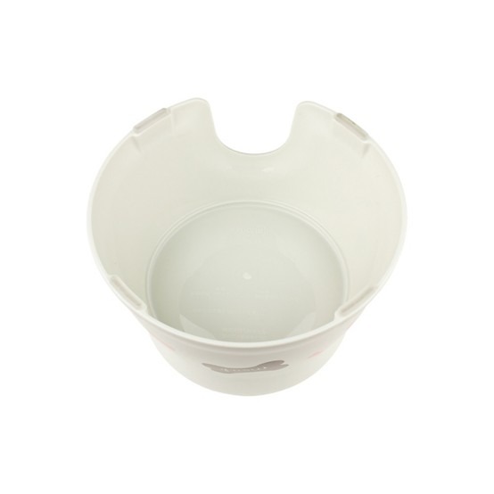 Richell 0.6-Cup Raised Polypropylene Bone Design Dog Bowl