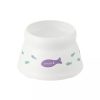 Richell 0.6-Cup Raised Polypropylene Fish-Patterned Cat Bowl