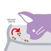 Richell 0.6-Cup Raised Polypropylene Fish-Patterned Cat Bowl