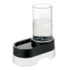 Richell Elevated Gravity Water Dispenser Dog & Cat Bowl, Black, 1-gal