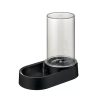 Richell Elevated Gravity Water Dispenser Dog & Cat Bowl, Black, 1-gal