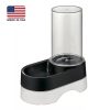 Richell Elevated Gravity Water Dispenser Dog & Cat Bowl, Black, 1-gal
