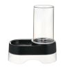 Richell Elevated Gravity Water Dispenser Dog & Cat Bowl, Black, 1-gal