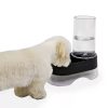 Richell Elevated Gravity Water Dispenser Dog & Cat Bowl, Black, 1-gal
