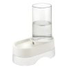 Richell Elevated Gravity Water Dispenser Dog & Cat Bowl, White, 1-gal