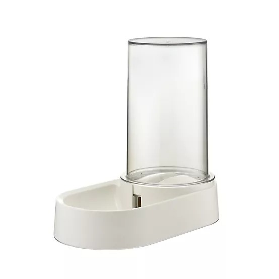 Richell Elevated Gravity Water Dispenser Dog & Cat Bowl, White, 1-gal