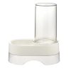 Richell Elevated Gravity Water Dispenser Dog & Cat Bowl, White, 1-gal
