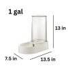 Richell Elevated Gravity Water Dispenser Dog & Cat Bowl, White, 1-gal