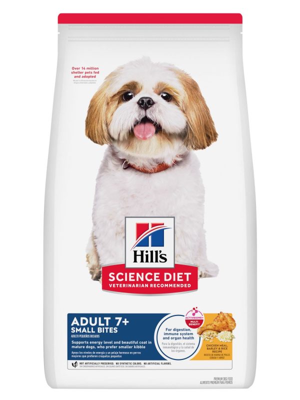 Senior 7+ Small Bites Dog Food, Chicken Meal, Barley & Rice Recipe