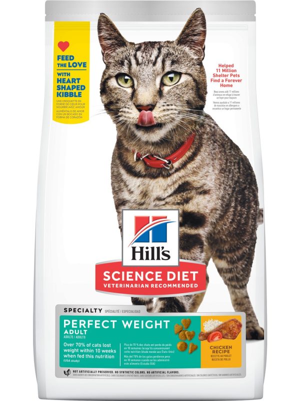 ugjFaZ9JF5xI-XV-UNwZf Adult Perfect Weight Cat Food, Chicken Recipe