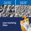 Fresh Step Clean Paws Cat Litter with Febreze Freshness, Advanced Multi Cat Low Tracking Clumping Litter, 37 lbs. (2 x 18.5 lb. Box)