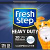 Fresh Step Clumping Cat Litter, Heavy Duty Advanced, Long Lasting 30-Day Odor Control with Odor Eliminating Carbon, 17.5 lb