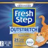 Fresh Step Outstretch Advanced Long Lasting Clumping Litter with Febreze Freshness, Activated Charcoal Litter Lasts 50% Longer, 32 lbs. (2 x 16 lb. Box)